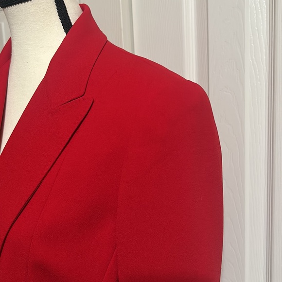 Liz Claiborne Petite Collection Deep Red Blazer Button Up Jacket Size 6P New tag - Picture 3 of 10